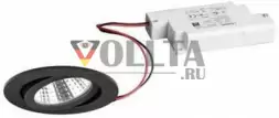 Brumberg 39363183 LED Встраиваемый точечный светильник цвет:черный, 230V 6W 3000K диммируемый 640lm IP20
