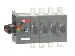 ABB Stotz-Kontakt OT160EVS04K, выключатель нагрузки 4-полюсный 160A с непосредственно установленной рукояткой, боковое управление слева, 1SCA120565R1001