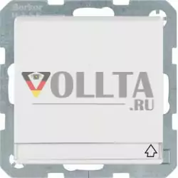 Berker 47526089 розетка SCHUKO с откидной крышкой и полем для надписи полярно-белый, включая Berker Q.1