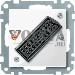 Schneider серия: Merten 468419 System M EURO-AV-разъем крышка, цвет:полярная белизна, тон:глянец