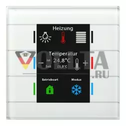 MDT BE-GT2TW.02 II Умный цветной дисплей датчик температуры белая стеклянная кнопка