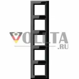 Jung A585SW A500 рамка пятерная цвет: черный