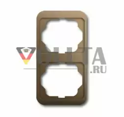 Busch-Jaeger 1732-21 Alpha рамка двойная, вертикальная, цвет:бронза