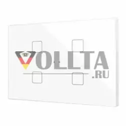 Zennio ZVI-F4-GW Flat, 4-я ёмкостная кнопка, клавиша c подсветкой, цвет:белый, тон: блестящий