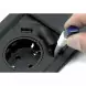 EVOline Square80 Black 1x питание / 1x USB / 1x выдвижной кабель RJ45