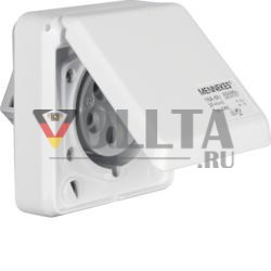 Berker 578501 CEE розетка 5-контактная Eb 16 A с откидной крышкой полярно-белый соединительные системы