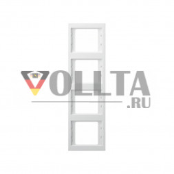 Berker 13437009 K1 рамка четверная вертикальная, цвет:полярная белизна, тон:глянец