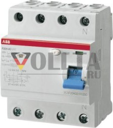 ABB Stotz-Kontakt F204 A-25/0.5-L, устройство защитного отключения 4P, тип A, 25A, 500mA, N слева, 2CSF204123R4250