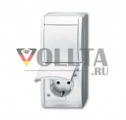 Busch-Jaeger 2601/6/20EW-54 Ocean SCHUKO-розетка  цвет: альпийский белый