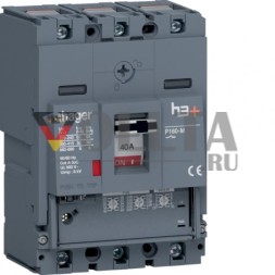 Автоматический выключатель Hager HMS040GC h3+ P160 3P3D 40A 50kA