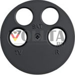 Berker MAN0102317 Z-Stk. Ant.Do 4-отверстия 1930 soft touch черный