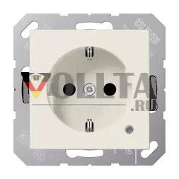 Розетка SCHUKO Jung A1520BFKO, 16 А 250 В ~, с функциональным дисплеем, встроенная повышенная защита от прикосновений, SAFETY+, термопластик, серия AS, цвет белый