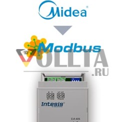 INTESIS INMBSMID001I000 Modbus RTU Climate Gateway | Midea, 1 внутренний блок