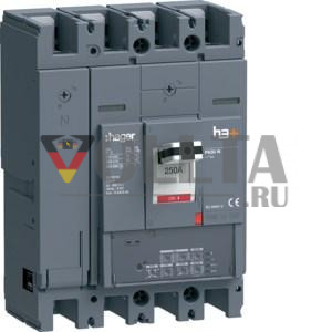 Автоматический выключатель Hager HNW251JR h3+ P630 LSI 4P4D250A 40kA