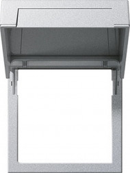 Gira 265826 System55 Монтажная рамка Мультимедиа откидная крышка, цвет: алюминевый