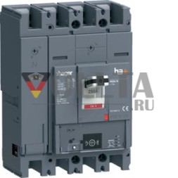 Автоматический выключатель Hager HNW251NR h3+ P630 Energy 4P4D250A 40kA