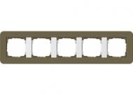 Gira 0215416 рамка 5f Gira E3 Umbra/чистый белый