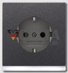 Jung AL2520-OANLEDW LS990 SCHUKO-розетка 16А, Цвет алюминевый цвет:антрацит