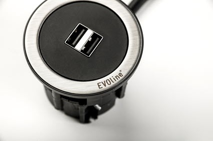 EVOline One белый / 1 розетка / защитное кольцо + крышка / нержавеющая сталь
