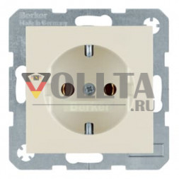 BERKER 41438982 Розетка SCHUKO, глянцевый кремовый белый
