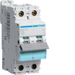 Автоматический выключатель Hager NBN220 2-полюсный B20A 10kA 2M