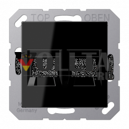 Крышка Jung A1569-25WESW (защелкивающаяся) для модульных гнезд 2-канальных, EMT, AMP, MTRJ, термопластик, серия A, черная