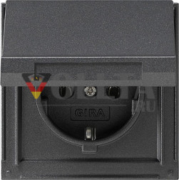 Gira 045467 TX44 SCHUKO-розетка 16А, цвет:антрацит