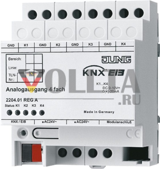 Jung 2204.01REGA KNX аналоговый выход 4-канальный