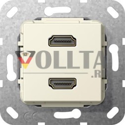 Gira 567201 HDMI 2-канальный кабельный ввод кремово-белый