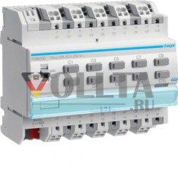 Hager TYA610C выход переключения/жалюзи KNX 10-канальный 16A