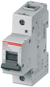 ABB Stotz-Kontakt S801N-B63, высокопроизводительный автоматический выключатель, 63A,B,400VAC=Icu 36kA,690VAC=Icu 4.5kA, 1P, 2CCS891001R0635