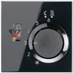 Jung FTRLS231SW LS990 Терморегулятор теплого пола замыкающий контакт 10А, цвет: черный