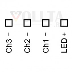 Lunatone 89453831 DALI DT6 3-Канал LED Диммер CV 12-48VDC 16A
