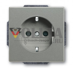 Busch-Jaeger 20 EUCBLI-803 розетка SCHUKO® Busch-steplight®, с ночной подсветкой, металлический серый