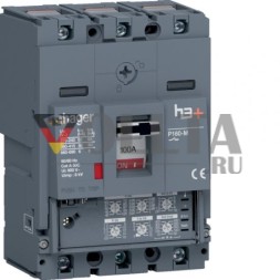 Автоматический выключатель Hager HMS100JC h3+ P160 3P3D 100A 50kA