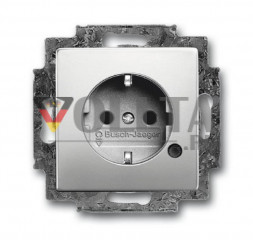 Busch-Jaeger 20EUCBL-866 Pur Edelstahl SCHUKO-розетка 16А,