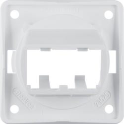 Berker 945592509 Опорная пластина для 2 модулей MINI-COM полярно-белый, глянцевые вставки Integro