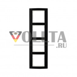Berker 10143025 B3 рамка четверная цвет алюминевый цвет: черный, тон: матовый
