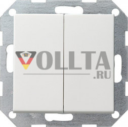 Gira 012827 System55 Клавишный переключатель 10А, переключатель/выключатель цвет:чисто белый, тон: матовый