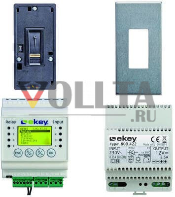 EKEY 101313 home, набор integra 2.0 Dekor нержавеющая сталь, Сканер пальца, 1 реле 99 отпечаток пальца