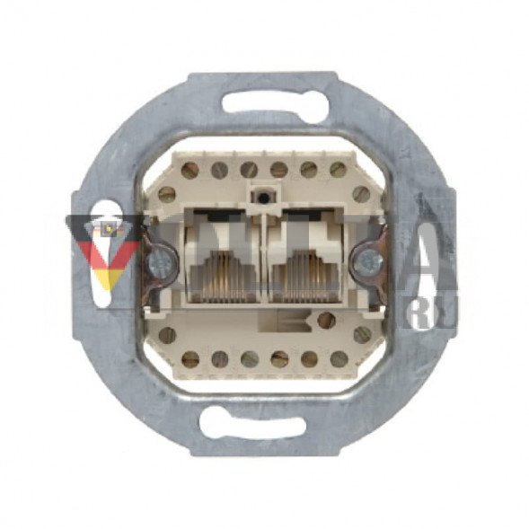 Berker 4539 UAE ISDN Cat3 Компьютерная розетка, двойная,  цвет: кремово-белый