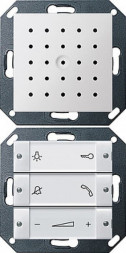 Gira 1280127 System55 Квартирная станция  переговорное устройство, цвет:чисто белый, тон: матовый