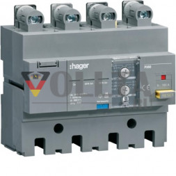 Hager HBT160H P250 4P 160A Idn 30 мА до 6A FI-блок
