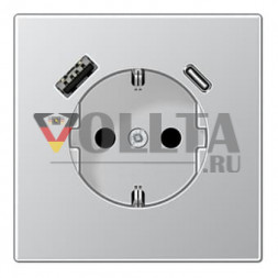 JUNG AL 1520-15 CA-L Розетка SCHUKO Safety+ алюминий (окрашенный)