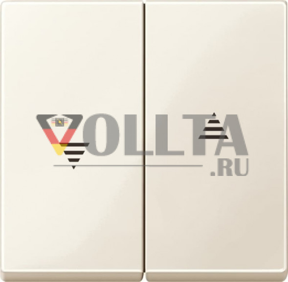 Schneider серия: Merten 432444 System M Кнопка выключатель для рольставней, крышка, цвет: кремово-белый, тон:глянец
