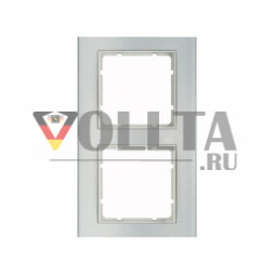 Berker 10123904 B3 рамка двойная, цвет: алюминевый