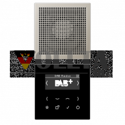 Jung DABES1 Smart Radio DAB+, набор Mono, серия LS, нержавеющая сталь