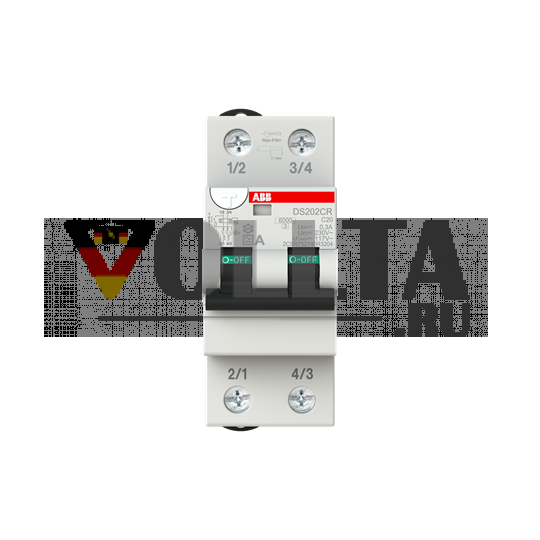 ABB Stotz-Kontakt 2CSR752140R3204 DS202CRA-C20/0.3 6kA 2P A C20 300mA FI/LS переключатель