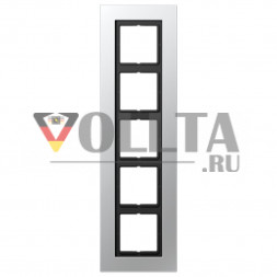 Jung LSP985AL LS plus рамка пятерная цвет: алюминевый