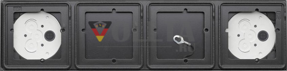 Gira 5504910 AP корпус 4 модуля 1x4 System 106 антрацит